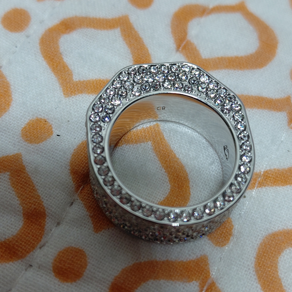 Swarovski Silver Crystal Encrusted Ring